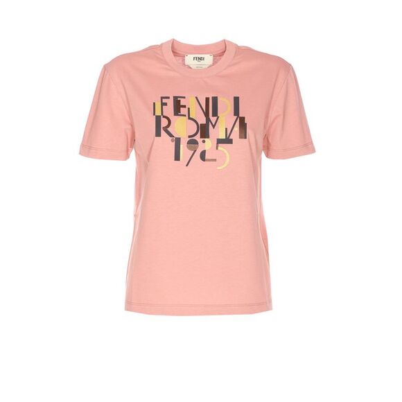 Fendi Women Fendi Roma 1925 Logo T-Shirt - Picture 1 of 4